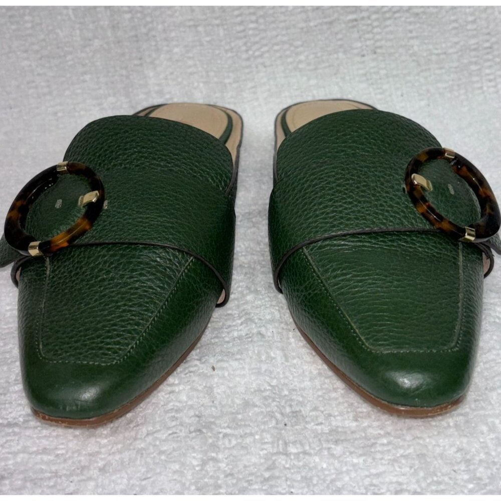 Louise et Cie Green Pebbled Leather Mule Slide Size 6.5 M #39432 - Picture 2 of 9